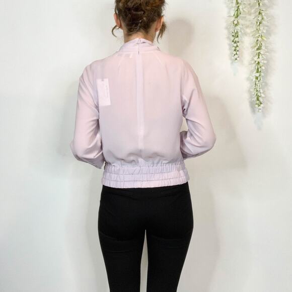 NWT BYRON LARS Beauty Mark Lavender Flounced Georgette top bow fairycore 2593 - Picture 4 of 10